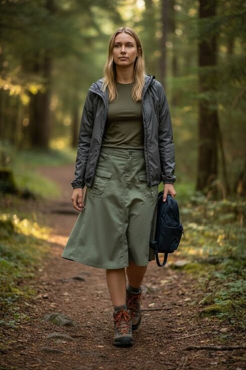 Mountain Hardwear Dresses & Skirts - Y2K 00s Low Rise Mountain Hardware Hiking Skirt 8 Olive Green Gorpcore Outdoors
